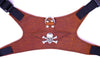 Monterey:  Tan on Tan Leather - Silver Skull and Crossbones