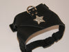 Black on Black Leather with Crystal Star