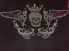 Skull and Wings Crystal Tattoo Design